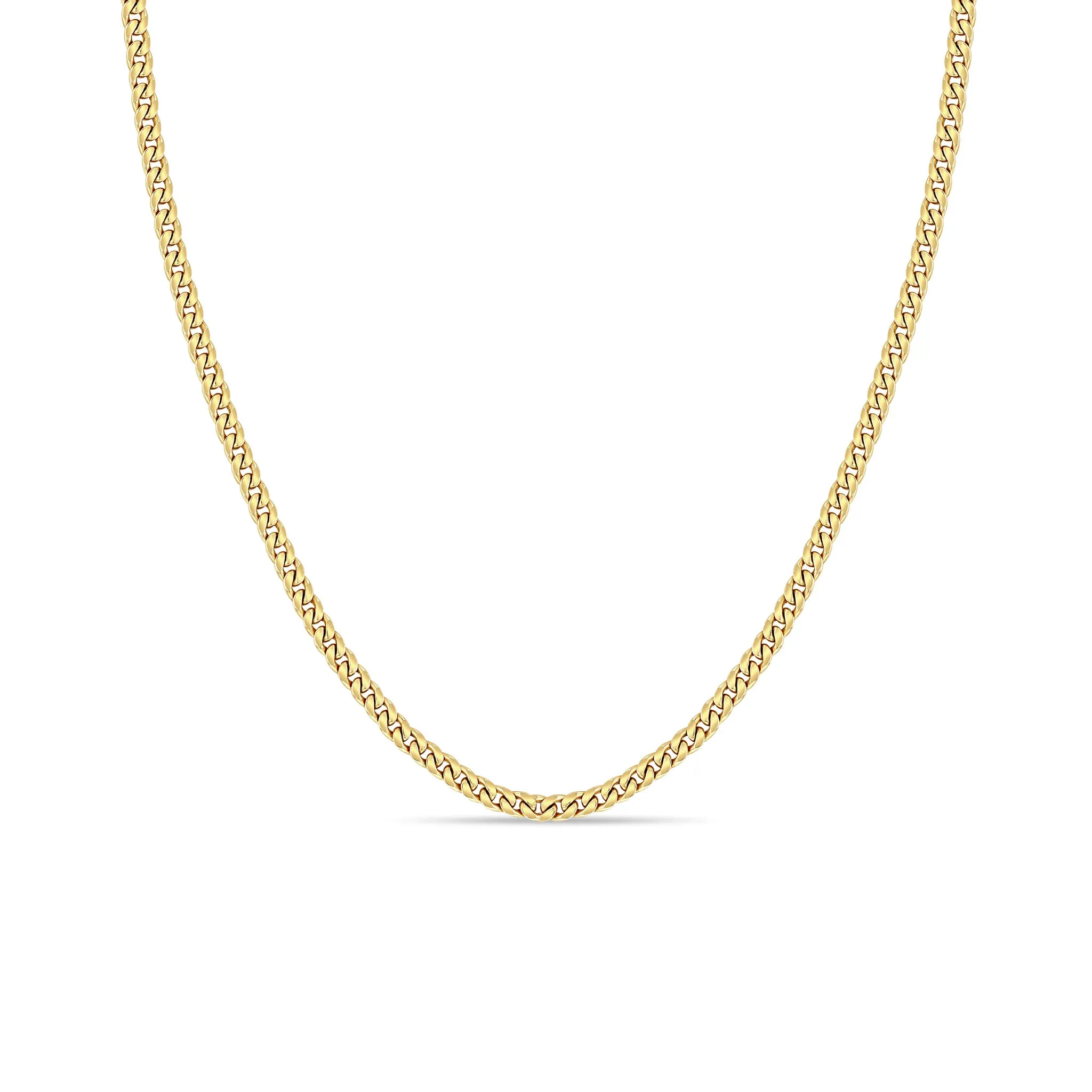 14k Gold Small Curb Chain Necklace