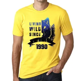 '1990, Living Wild 2 Since 1990 Men's T-shirt Lemon Birthday Gift 00516