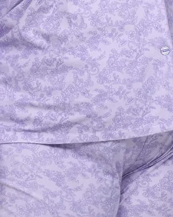 3 Piece Pajama Set | Purple Paisley