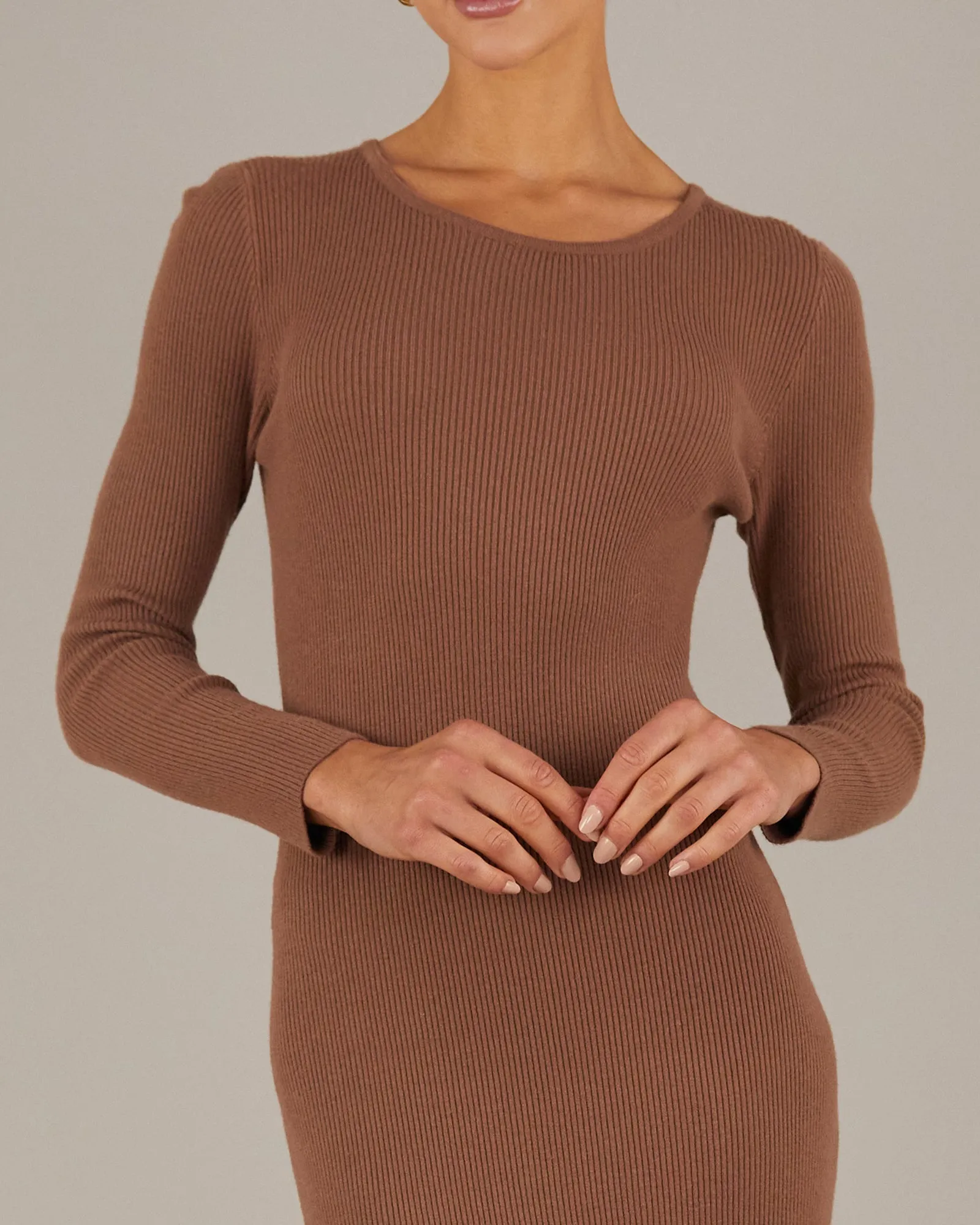 Afina Knit Dress - Cocoa