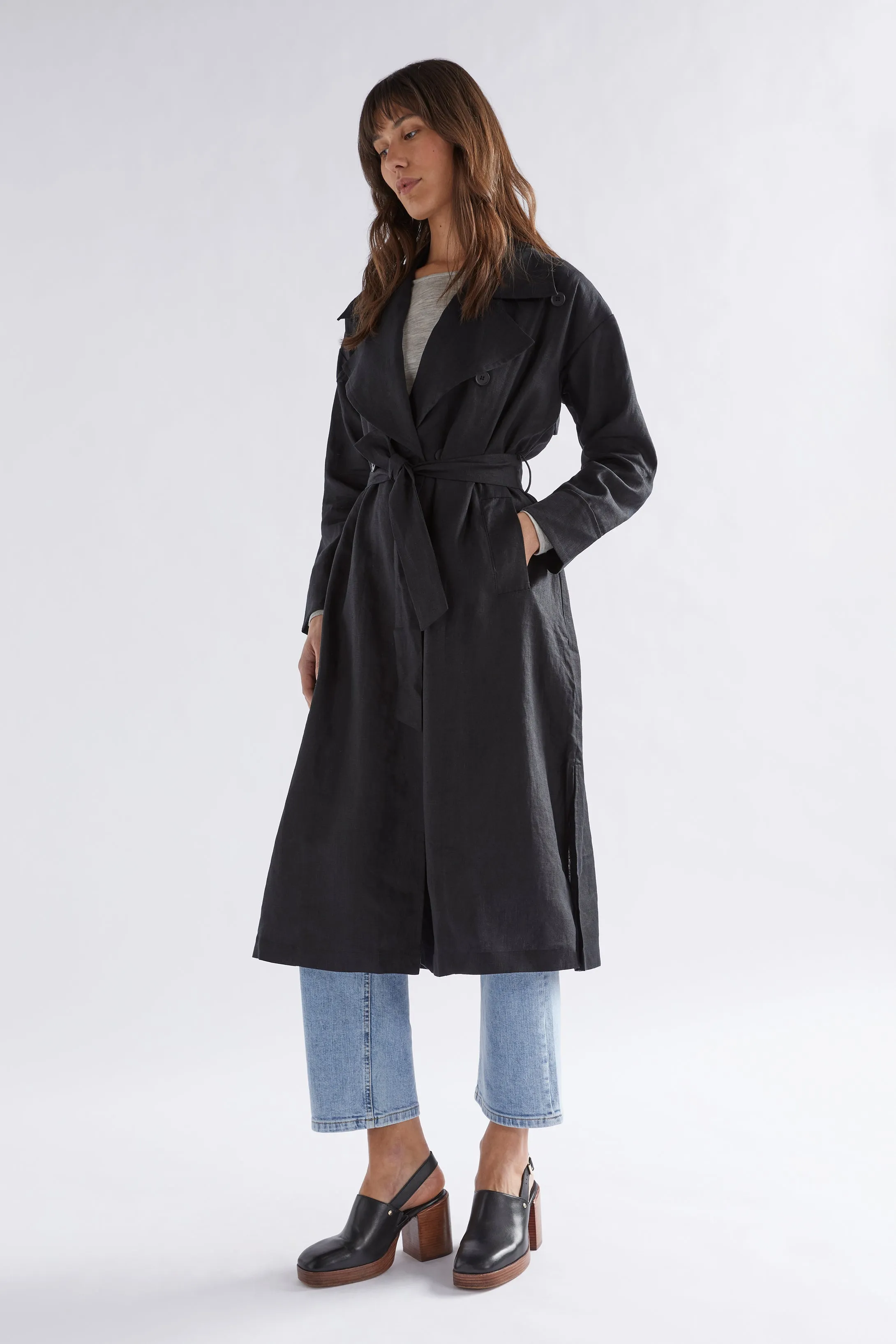 Anneli Linen Trench Coat