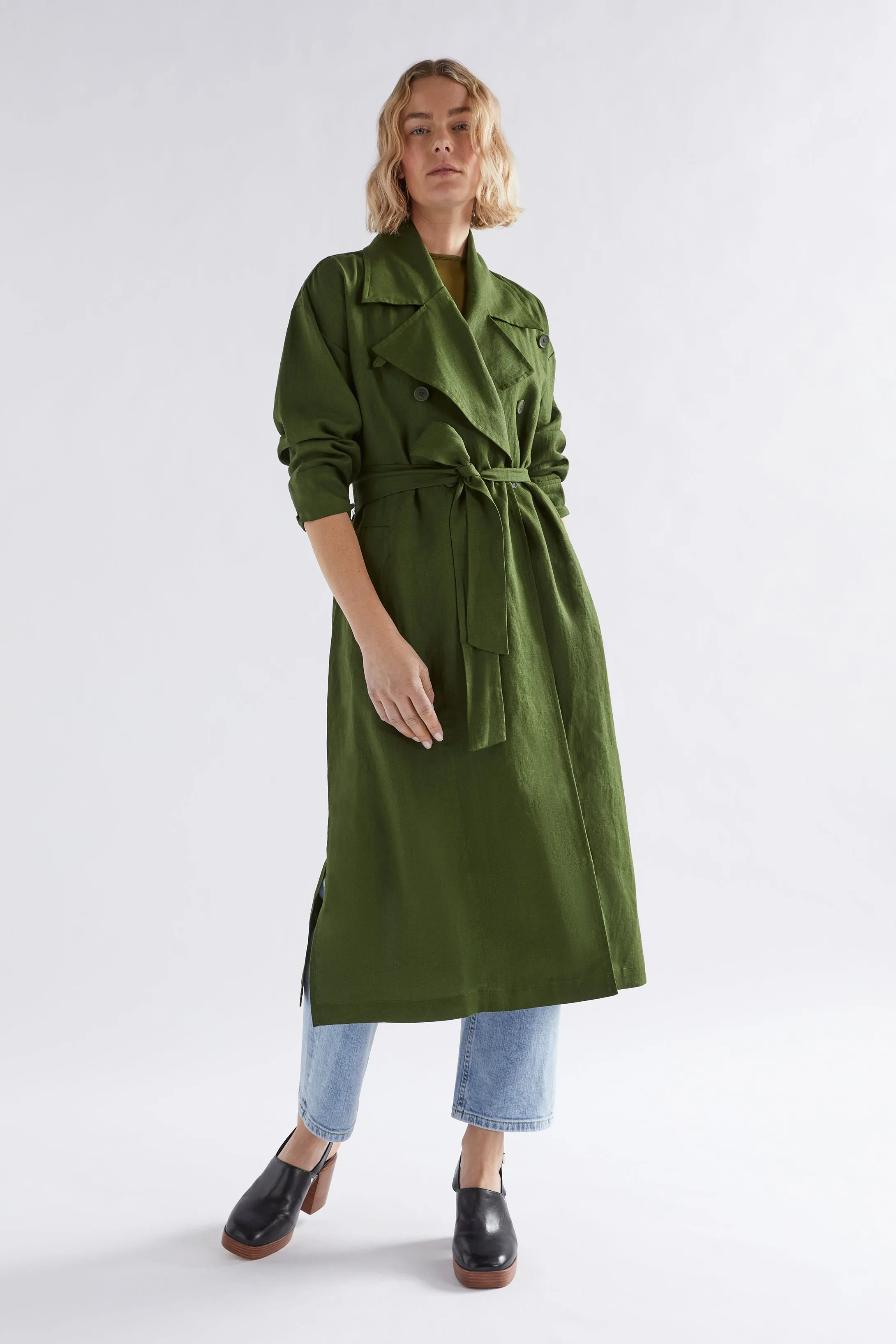 Anneli Linen Trench Coat