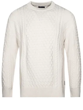 Aran Cable Crew Neck Cream