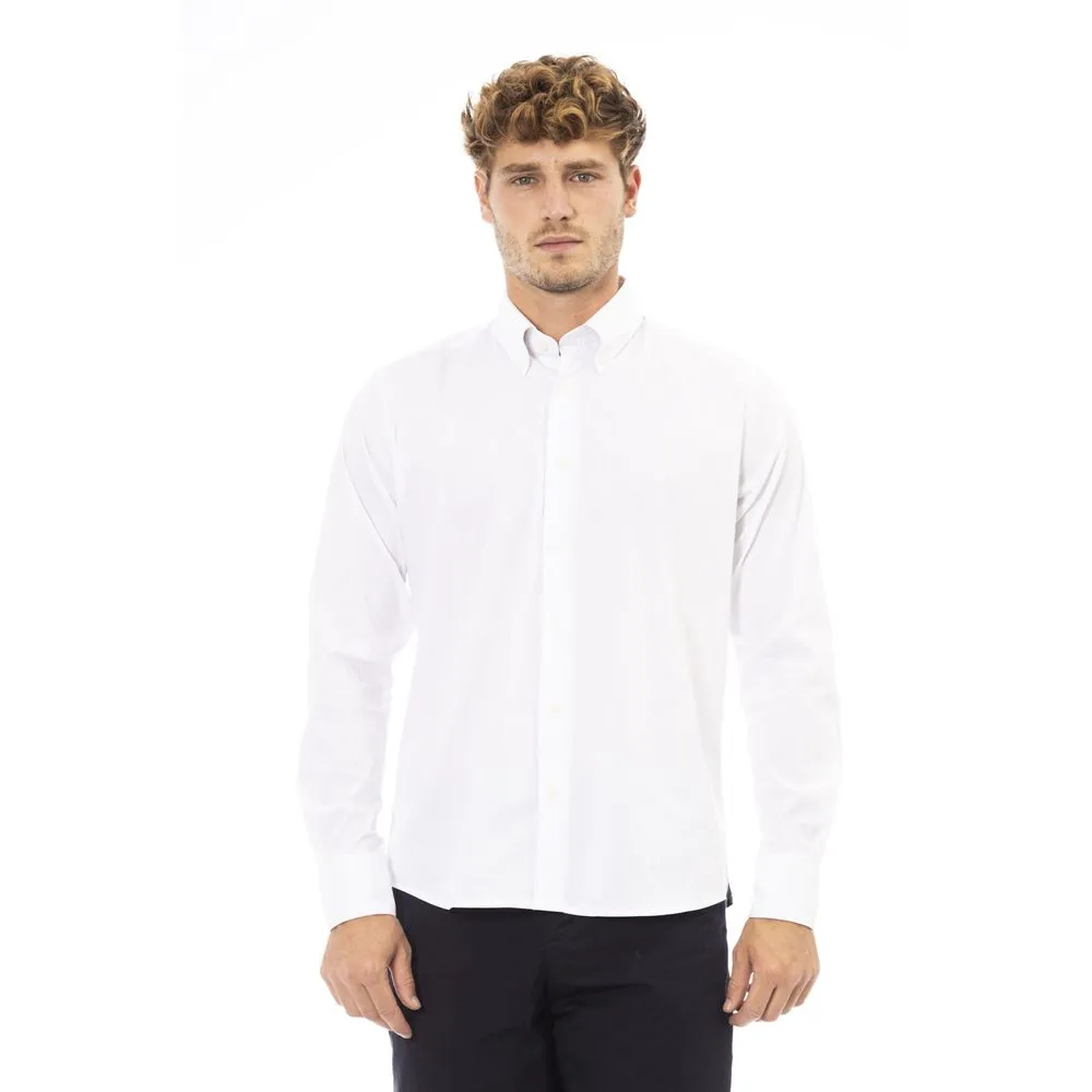 Baldinini Trend White Cotton Men Men's Shirt