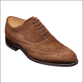 Barker Hampstead Castagnia Suede Wingtip Brogue--