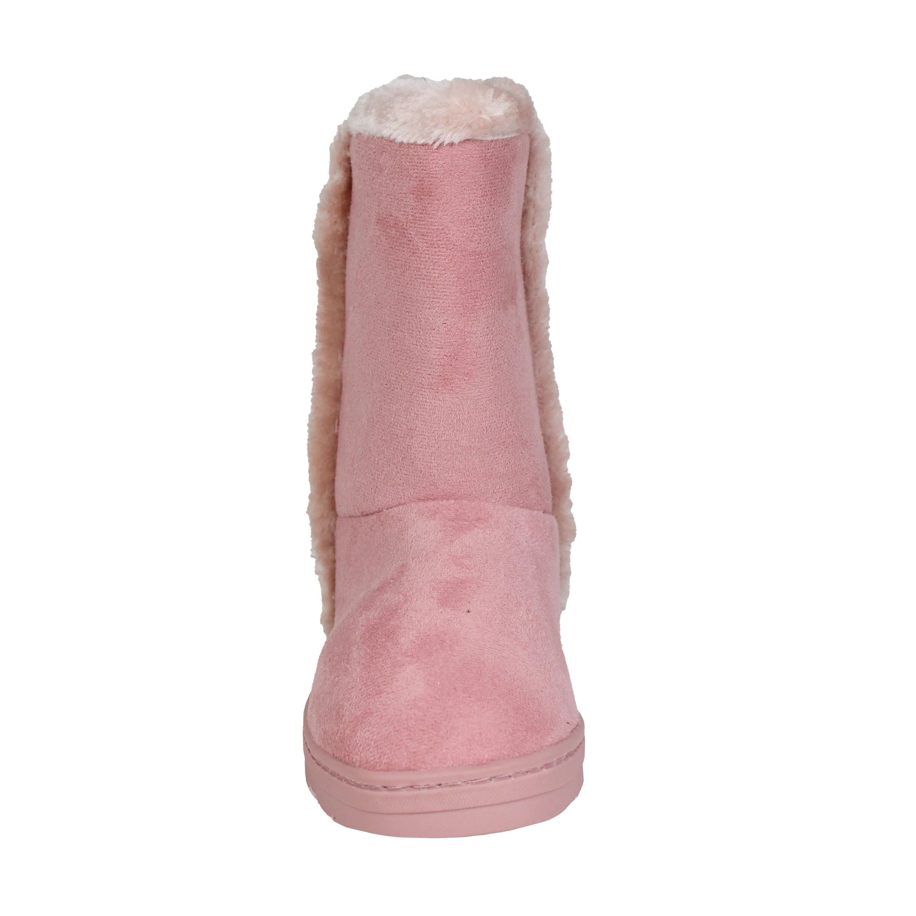 bebe Girl's Winter Boots Fur Boot Cuffs Sherpa Lined Shearling Microsuede Boots - Warm Boots For Girls, Blush