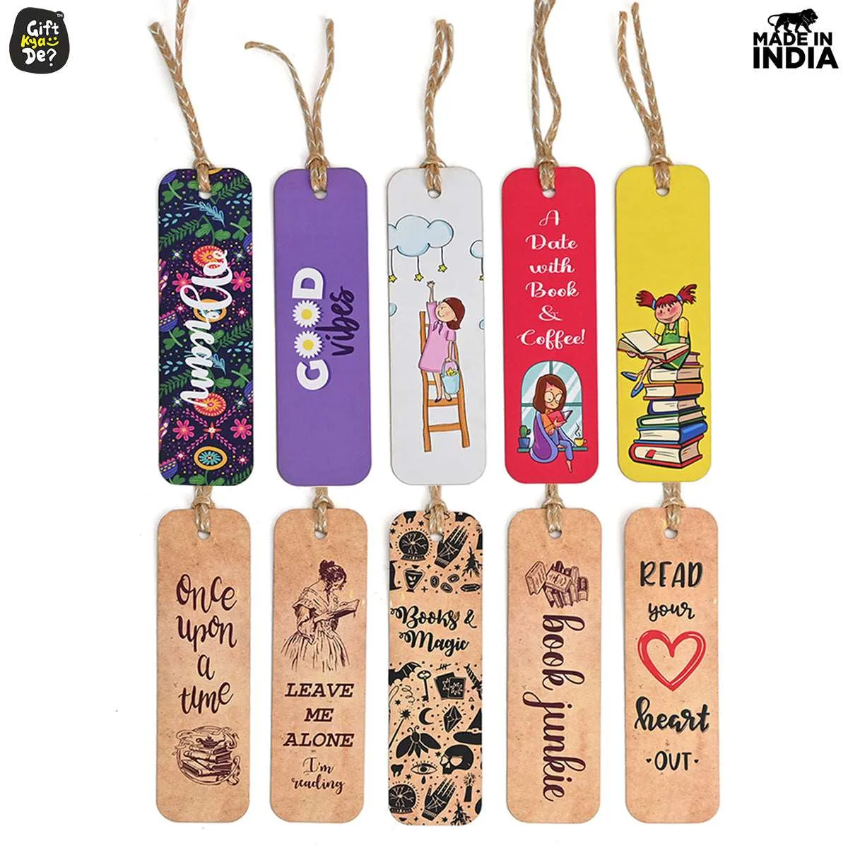 Bookmarks Set of 5 & 10 Creative Book Marks for Book | Unique Gifts for Book Lovers | Tassel Dori | Book Accessories