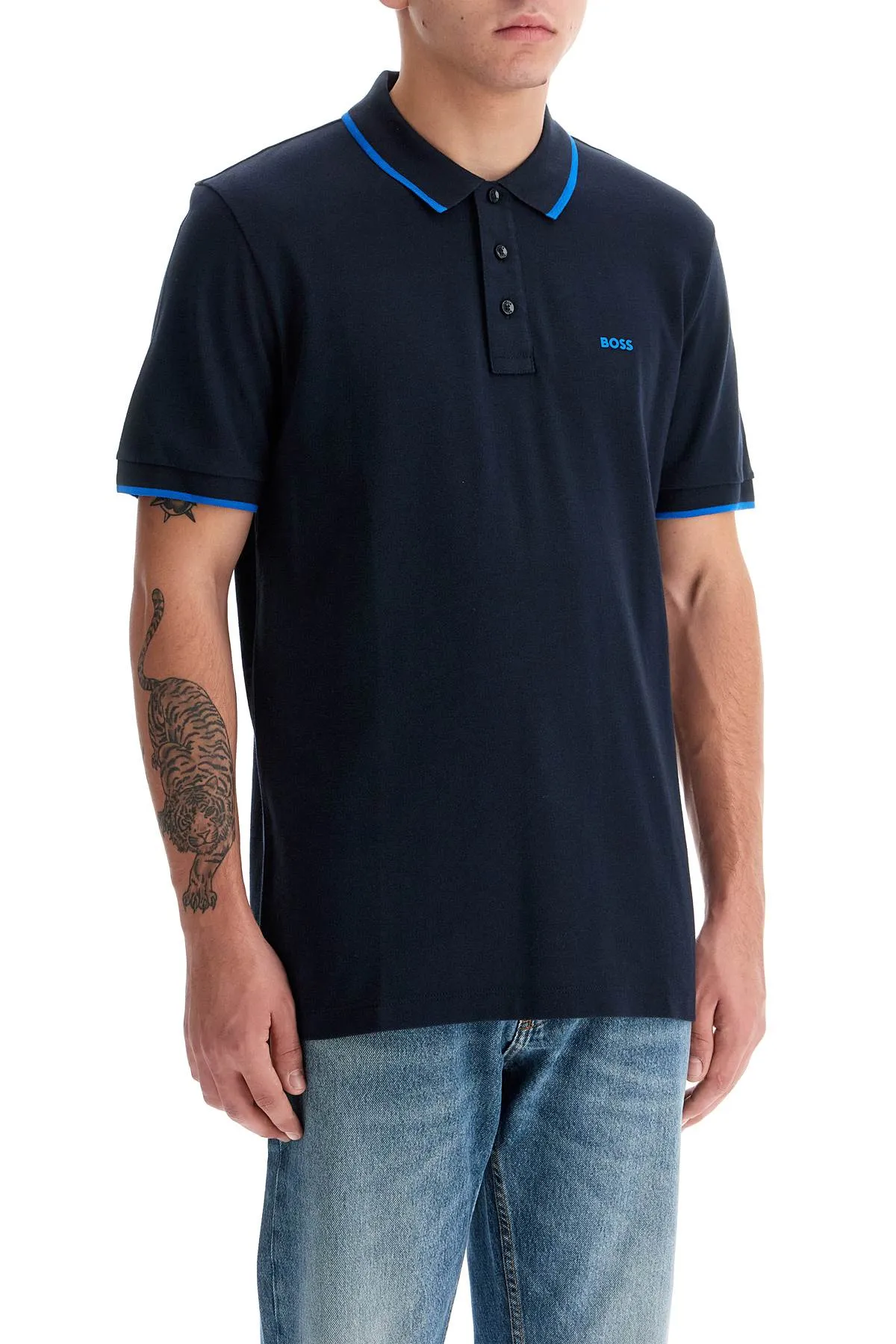 Boss Men's Contrast Trim Parlay Polo Shirt