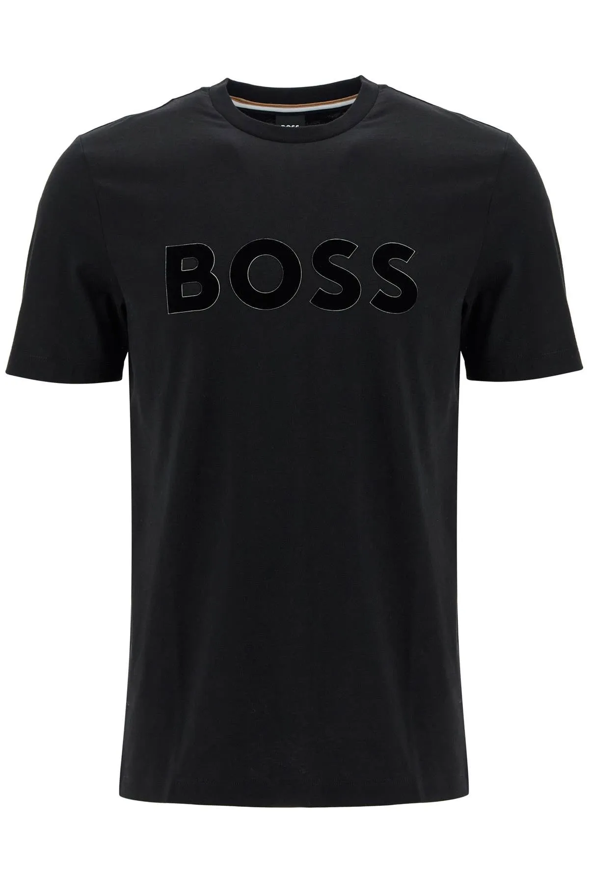 Boss Men's Flocked Logo T-Shirt With