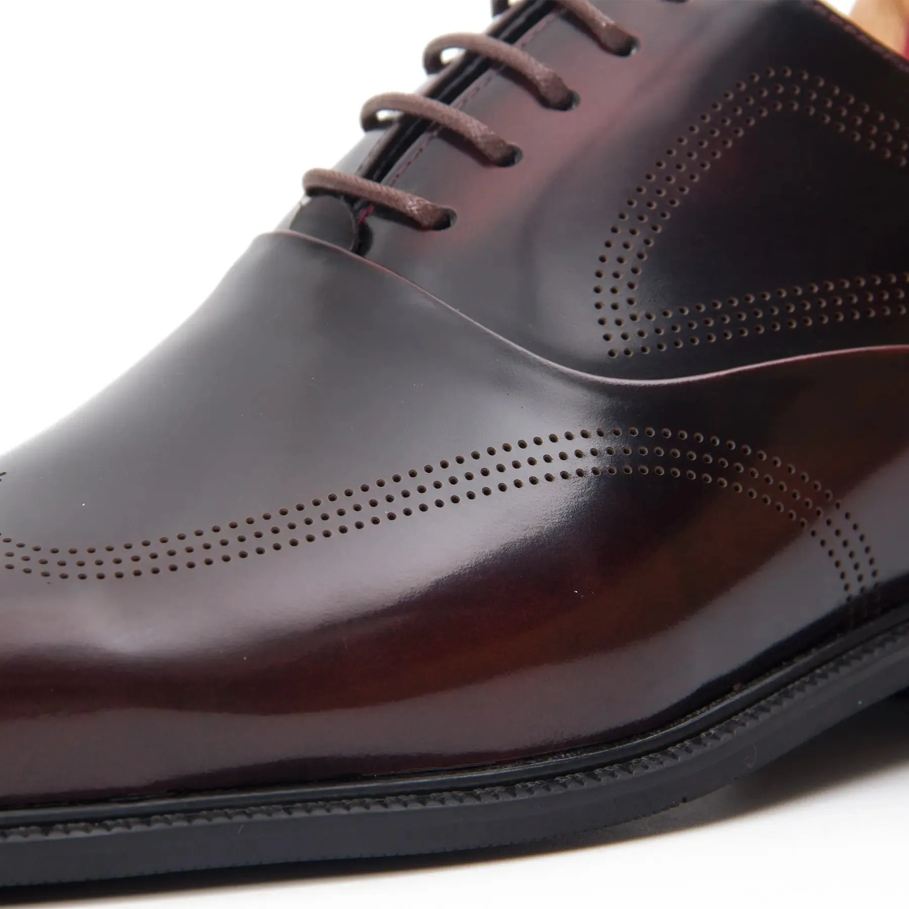 Brown leather oxford shoes