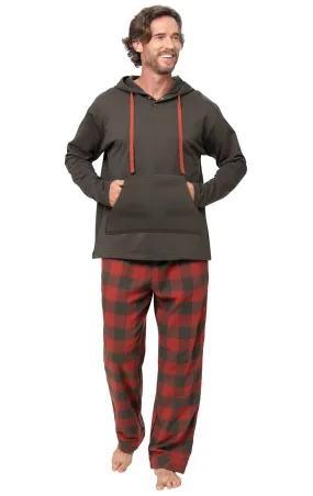 Buffalo Plaid Hoodie Men's Set - Pet & Owner