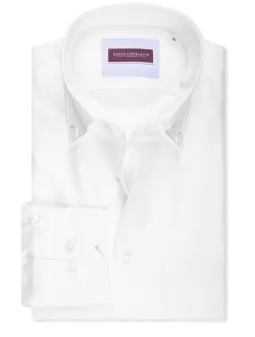 Buttondown Collar Twill Shirt White