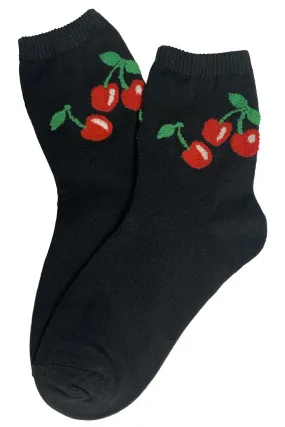 Cherry Socks Black