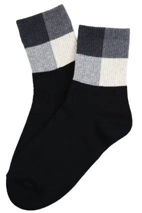 Cube Cotton Socks Black