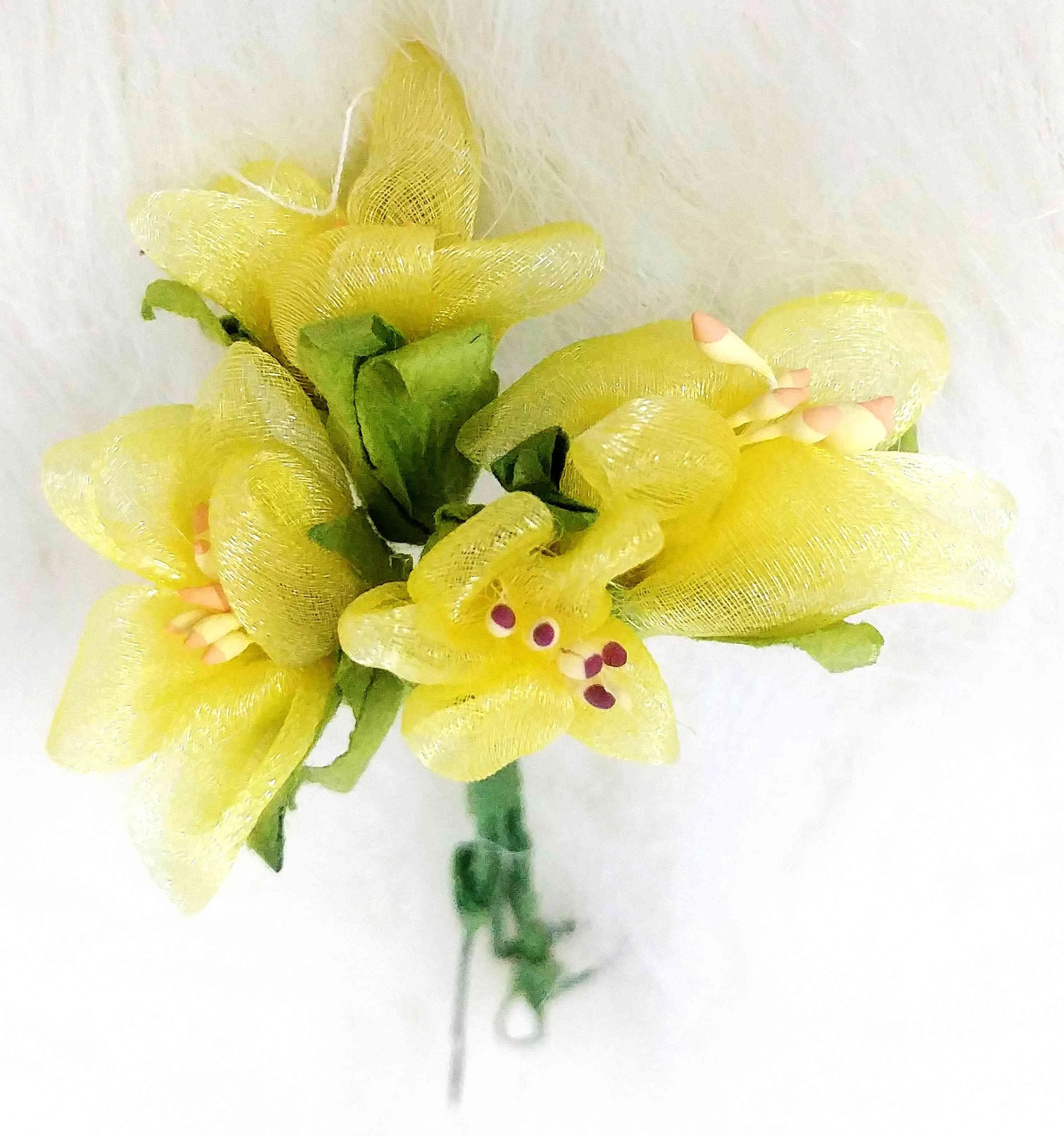 Decorative Artificial Gladiolus Fabric Flower for Party Decor Gifts, Craft or Textile - Design 15