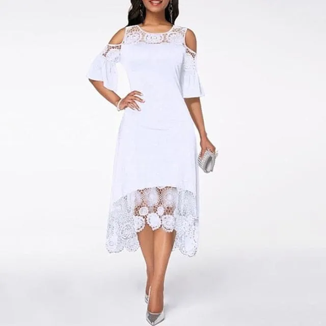 DressBetty - Sexy Women Dress Lace Hollow Backless Elegant Party Chic Retro Dress