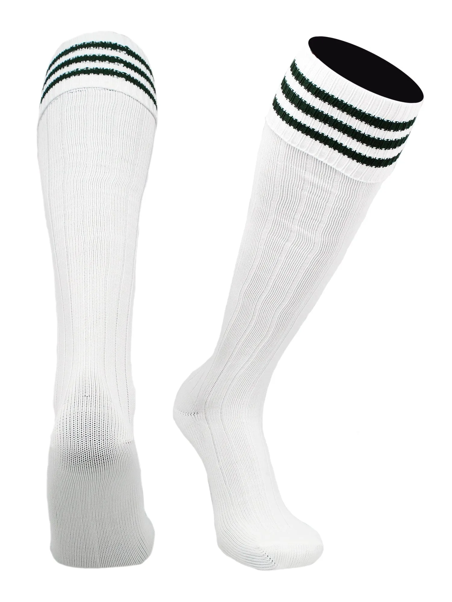 European Striped Soccer Socks Fold Down Top