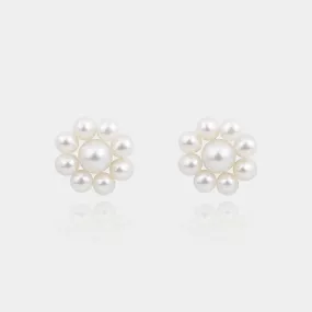 FLOWERY PEARL STUDS