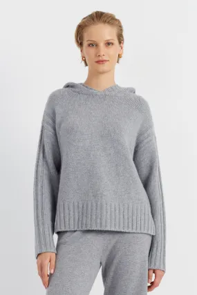 Grey Cashmere Hoodie