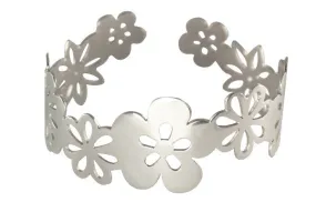 Handmade Solid Sterling Silver Summer flowers Cuff