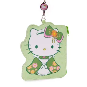 Hello Kitty Card Case with Key Reel (Matcha Sweets Series)