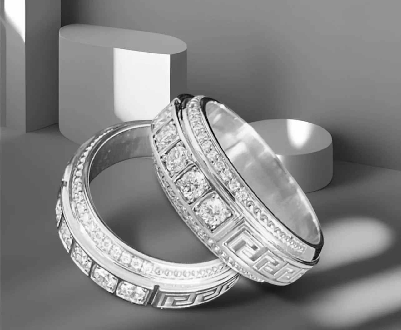 Lab grown diamond band