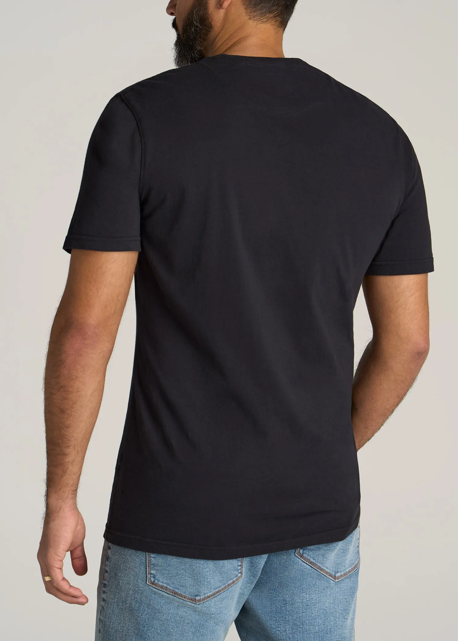 LJ&S Men's Tall REGULAR-FIT Crew Neck Tee in Black