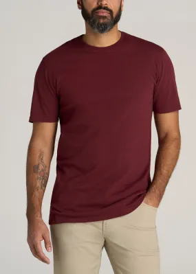 LJ&S Men's Tall REGULAR-FIT Crew Neck Tee in Sumac Red