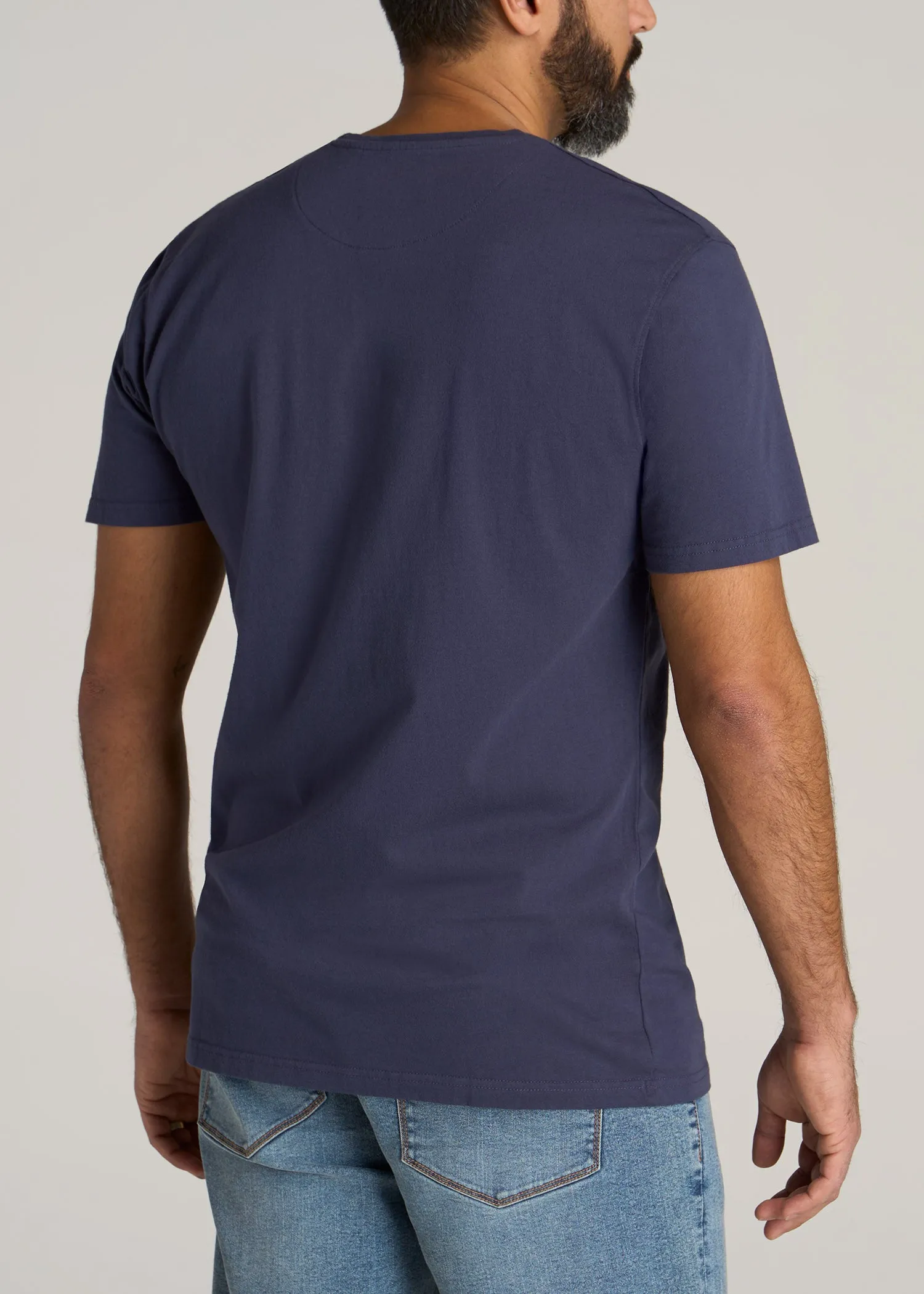 LJ&S Men's Tall REGULAR-FIT Crew Neck Tee in Weathered Navy