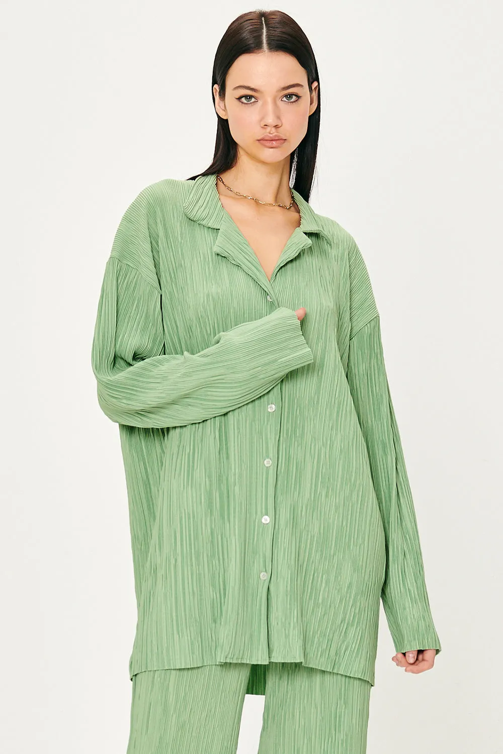 Maria Oversized Plisse Shirt