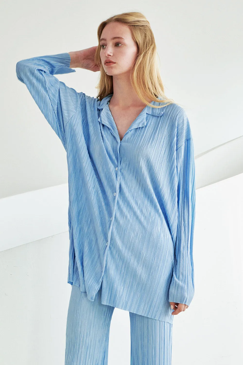 Maria Oversized Plisse Shirt