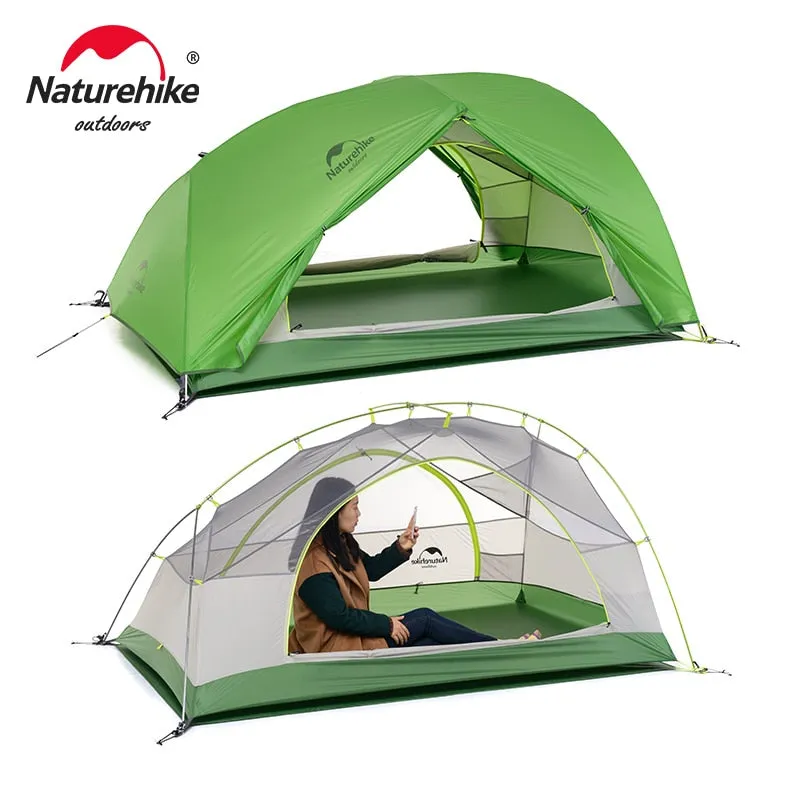 Naturehike Star River Camping Tent: 2-Person Ultralight Waterproof Tent | Double Layer | 4 Seasons | Ideal for Outdoor Travel, Hiking, and Camping