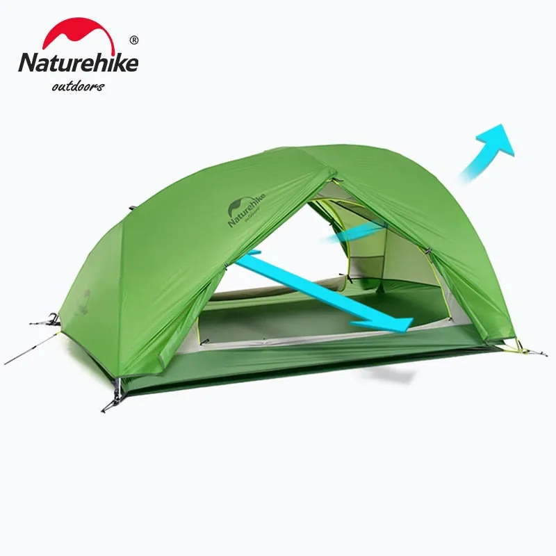 Naturehike Star River Camping Tent: 2-Person Ultralight Waterproof Tent | Double Layer | 4 Seasons | Ideal for Outdoor Travel, Hiking, and Camping