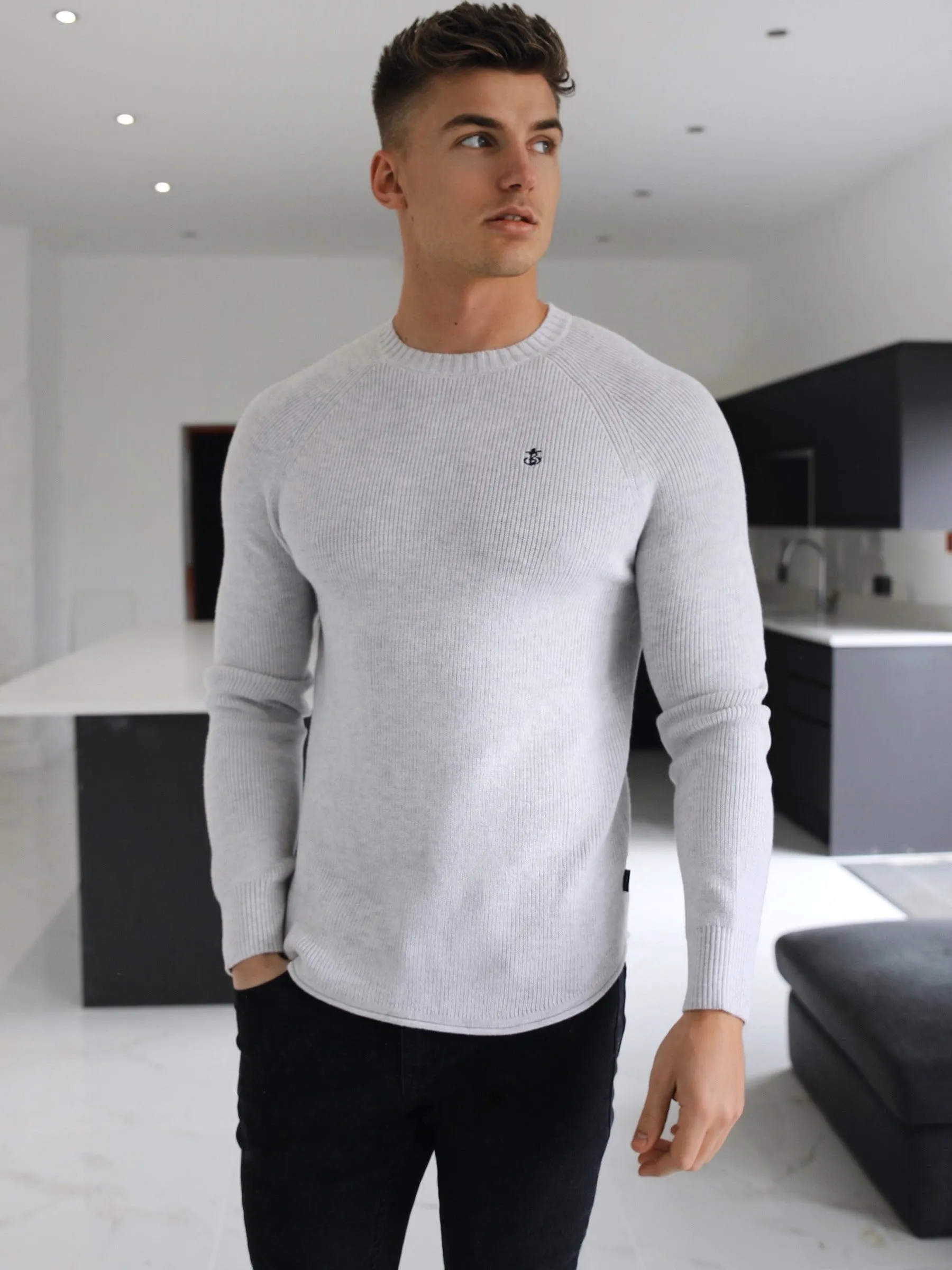 Olton Knit Jumper - Marl White