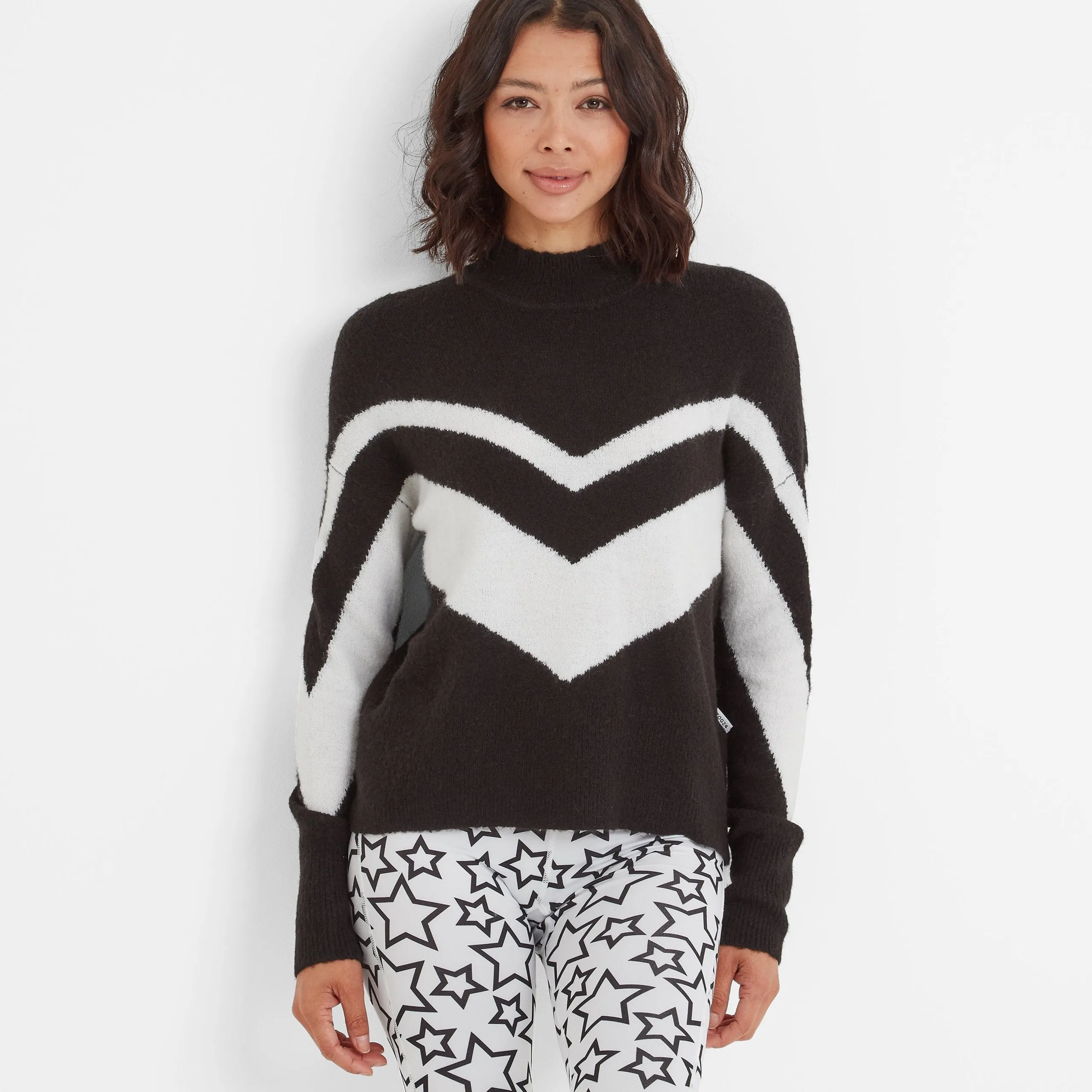 Piste Womens Knitted Jumper - Black