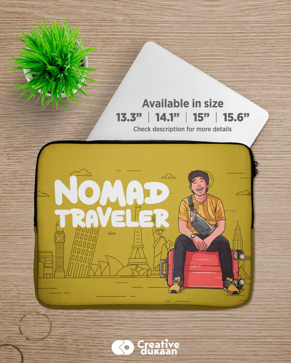 Quirky and Cool Yellow "Nomad Traveller" Laptop Sleeves