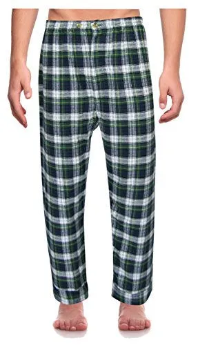 RK CLASSICAL SLEEPWEAR MEN’S 100% COTTON FLANNEL PAJAMA SET, SIZE X-LARGE TALL GREEN