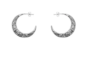 Silver Moon Earrings