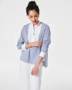 The Best Striped Poplin Tuxedo Shirt