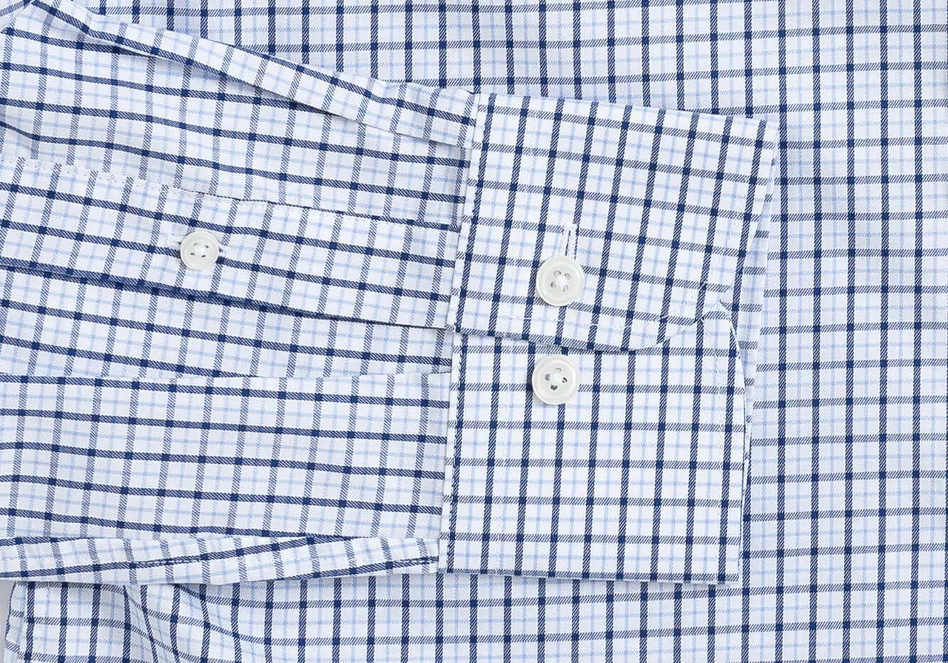 The Navy Ferris Non Iron Check Custom Shirt