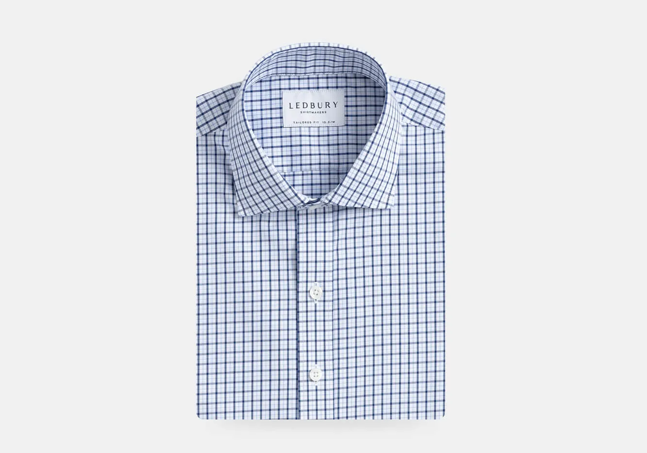 The Navy Ferris Non Iron Check Custom Shirt