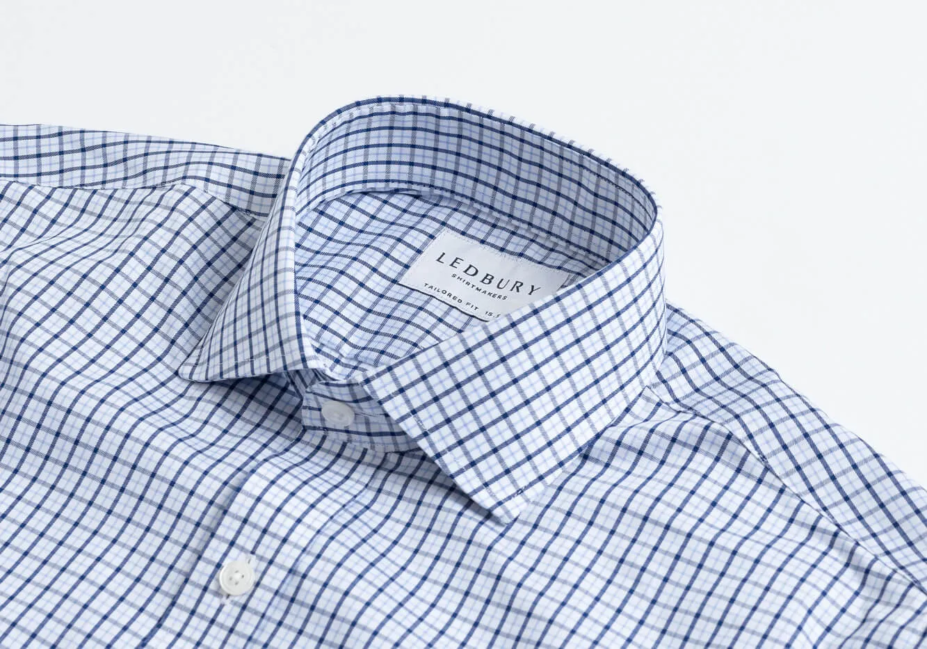 The Navy Ferris Non Iron Check Custom Shirt