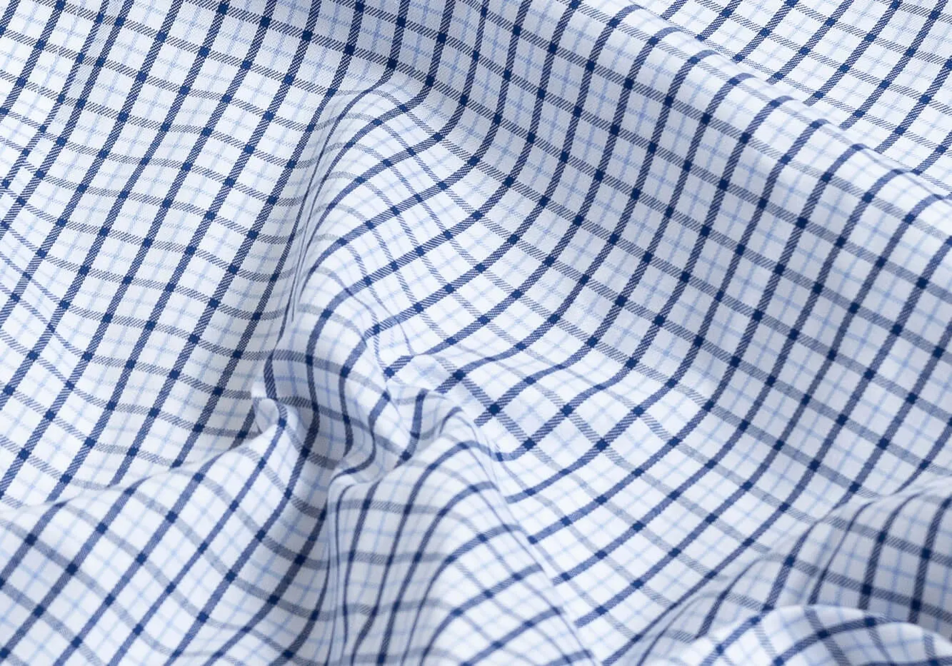 The Navy Ferris Non Iron Check Custom Shirt