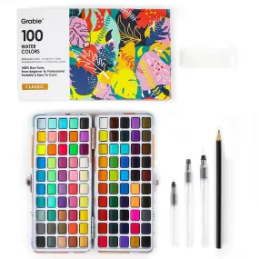 Watercolor Set Of 100 With Brush