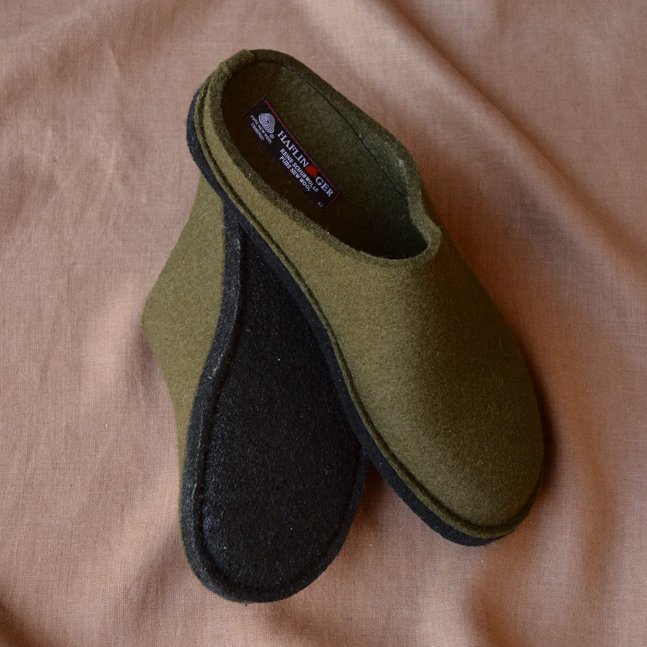 Wool Felt Slippers - Flair Soft - Olive (Adults 36-42)