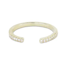 Yellow Gold Open Diamond Wedder